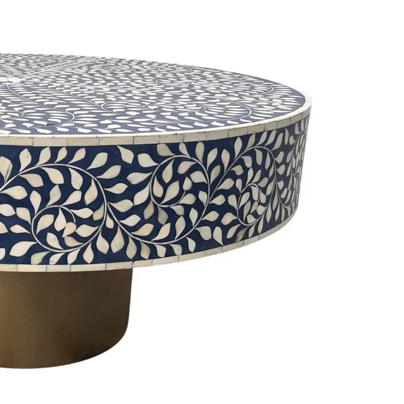 Elantra Bone Inlay Center Table - Blue media 7
