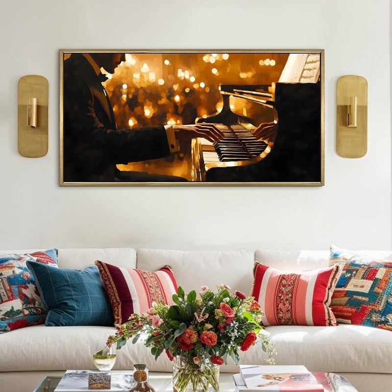 Harmonique Canvas Wall Painting With Frame