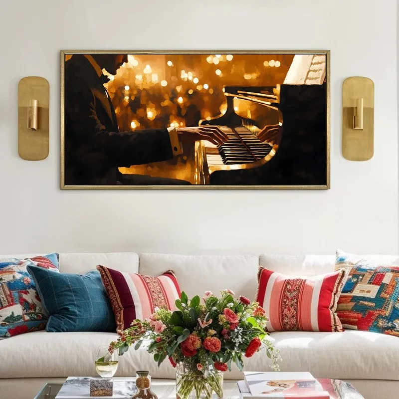 Harmonique Canvas Wall Painting With Frame media 1