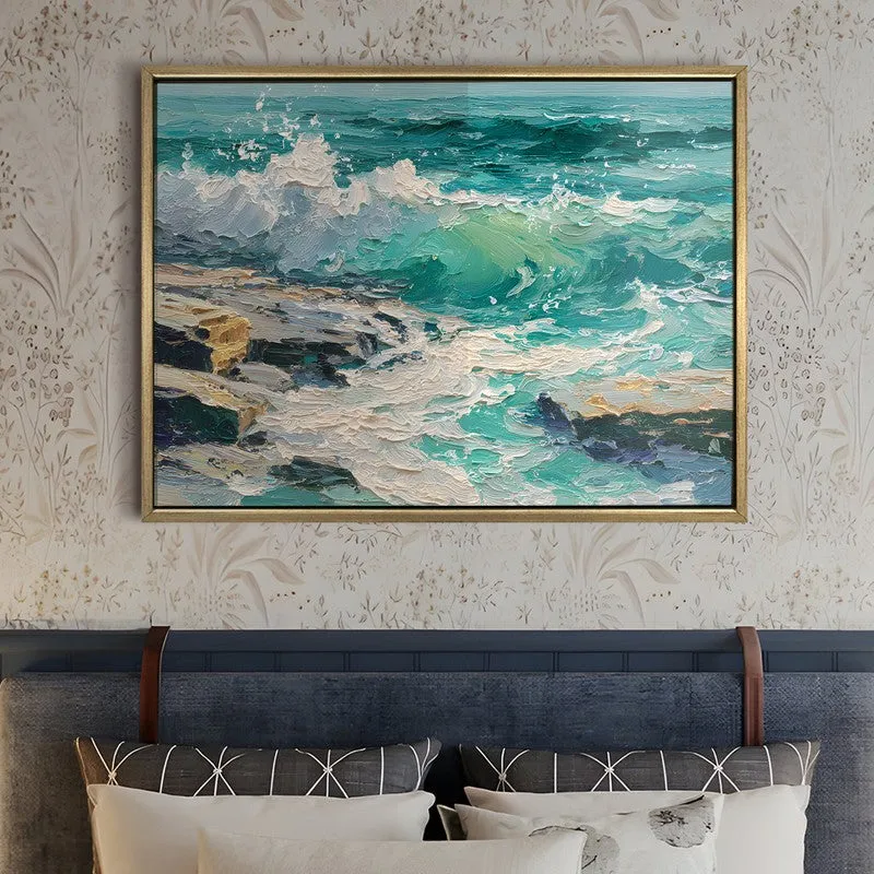 Marine Pulse Canvas Wall Painting With Frame media 5