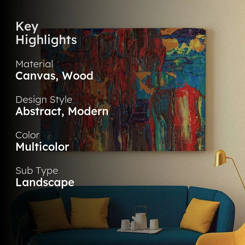 Multicolored Abstract Painting - Gallery Wrap media 2
