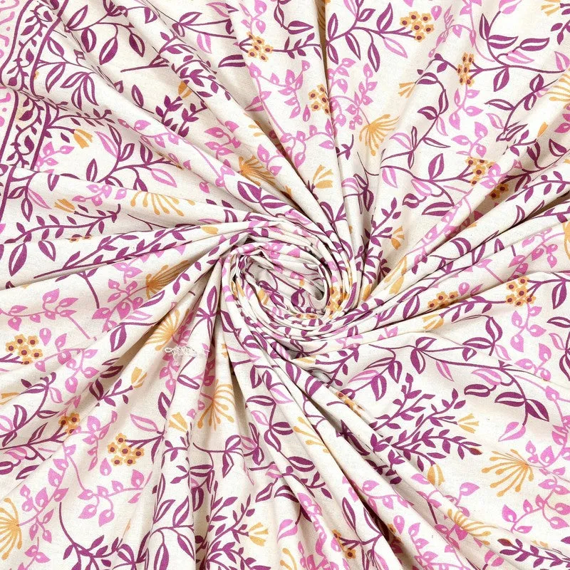 Aurava Cotton Bedsheet (Purple,Pink) - 240 TC media 5
