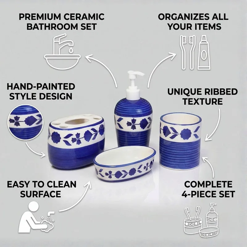 Bath Grace Ceramic Bathroom Set - Four Piece Set media 4
