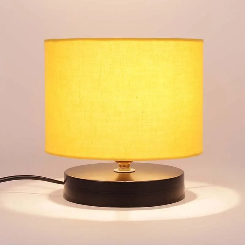 Dum Dum Fabric Table Lamp - Yellow,Black - 5