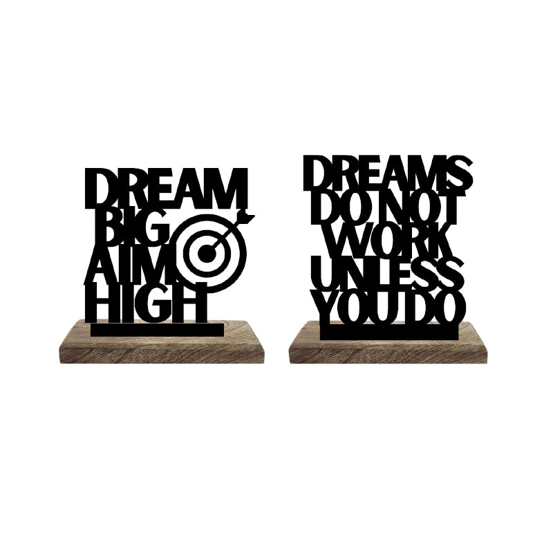 Dreams to Reality Typography Showpiece - Set Of Two media 5