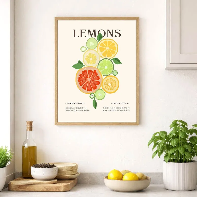 Sunlit Citrus Archival Canvas Wall Art - Brown media 4