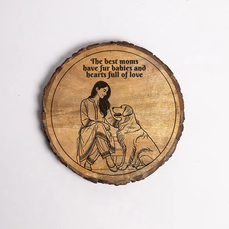 Fur Babies Wood Showpiece - Round media 5