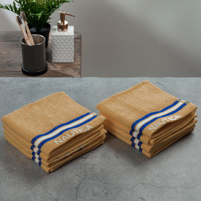 Nautica Dove Down Cotton Face Towel (Beige) - Set Of Eight media 4