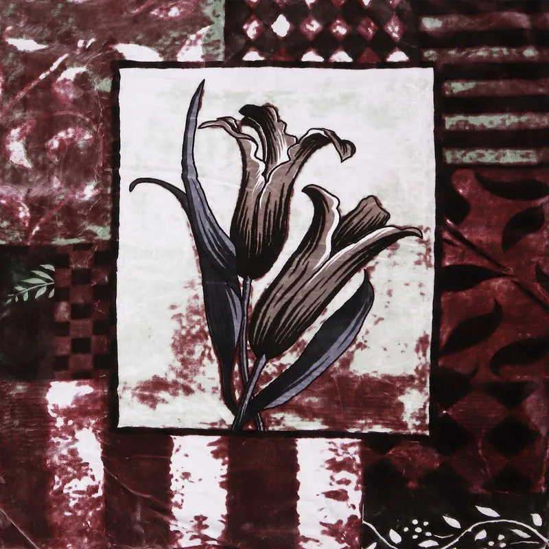 Monte Carlo Crimson Dreamscape Blanket - 1000 GSM media 7