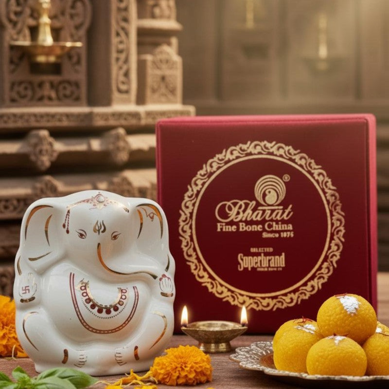 Shveta Bone China Ganesh Idol media 6