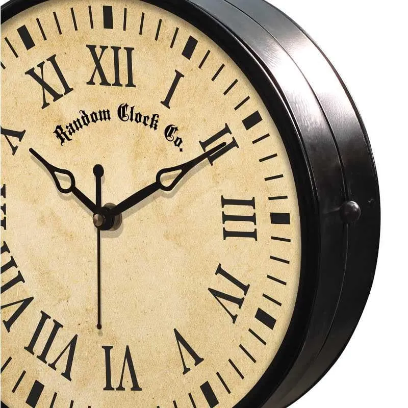 Retro Double Sided Station Wall Clock media 6