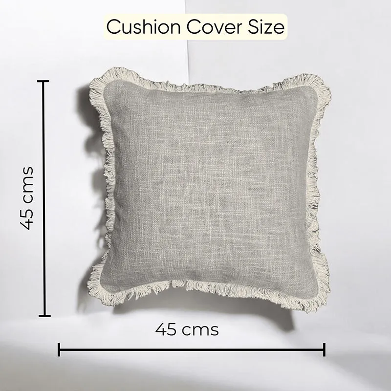 Cozy Codex Tufted Cushion Cover (Grey) - Set Of Three media 7