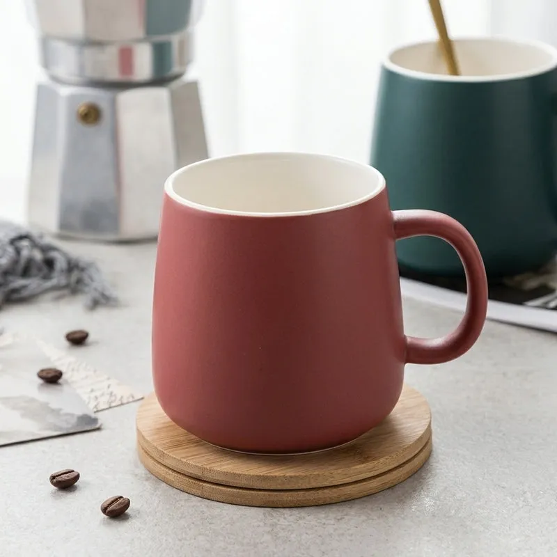 Floria Ceramic Coffee Mug (380 mL) - Red media 1