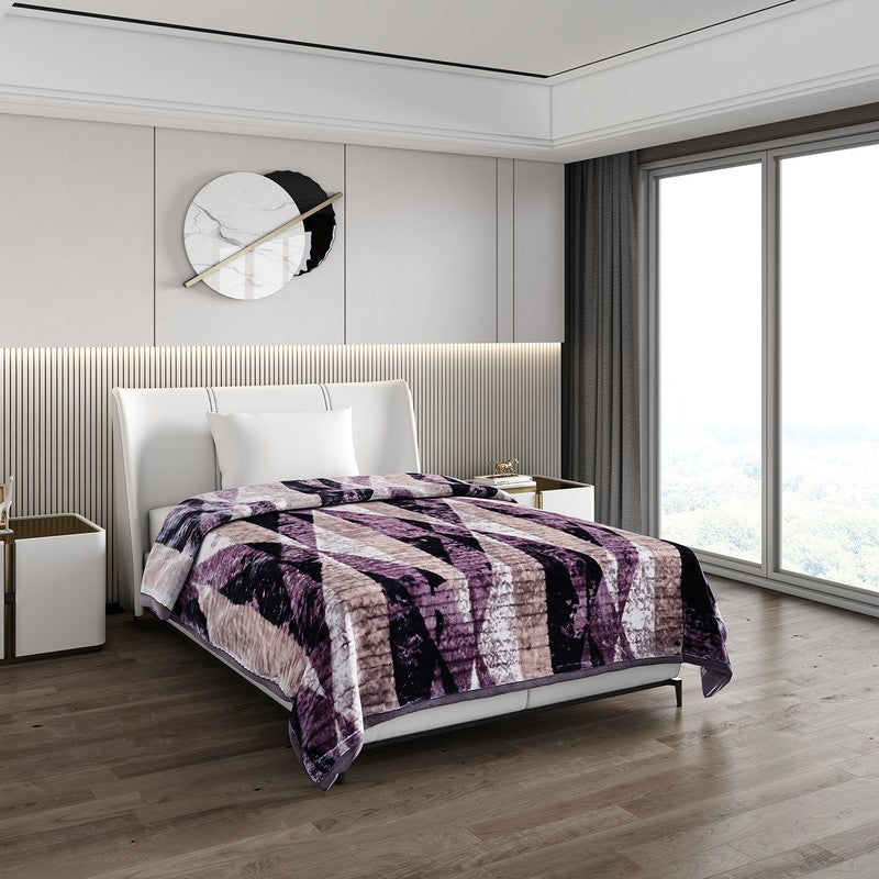 Monte Carlo Mystic Angles Blanket (Purple)- 950 GSM - Single