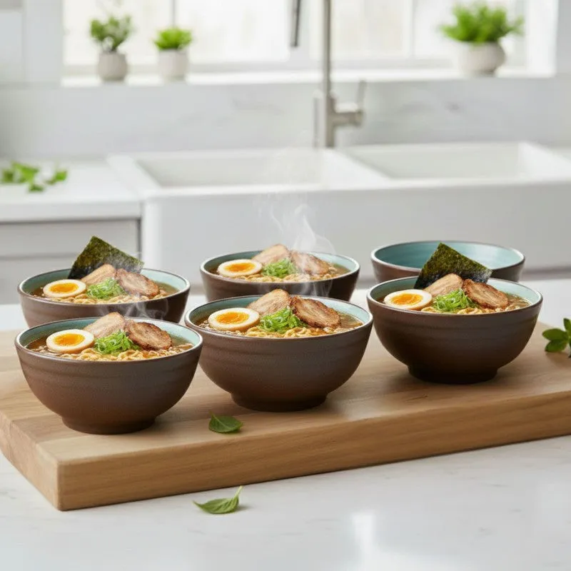 Bowluxe Ceramic Snack Bowls (Green, 180 mL Each) - Set Of Six media 4