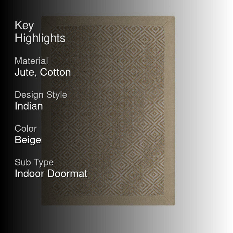 TerraTread Anti-Slip Jute Door Mats - Beige media 2