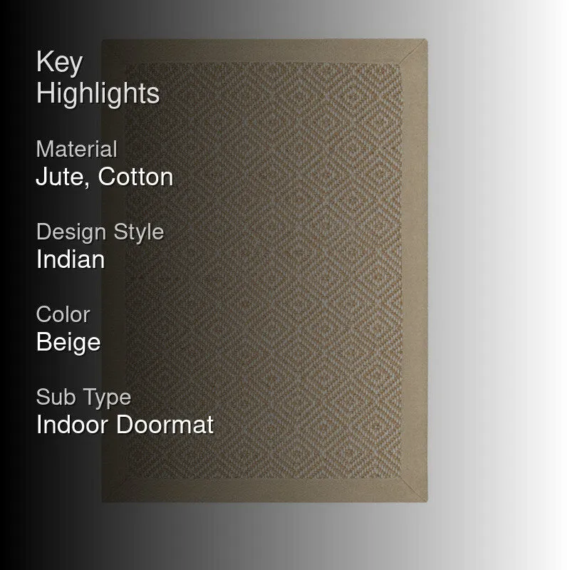 TerraTread Anti-Slip Jute Door Mats - Beige media 2