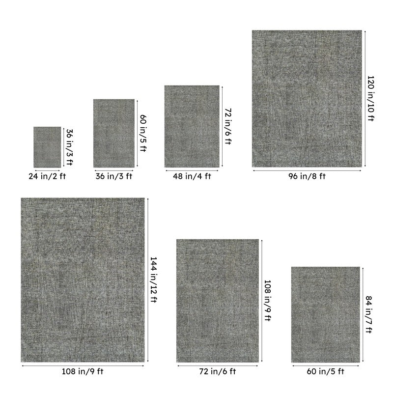 Handloom Hand Tufted Harmony Wool Rug - Charcoal & Black media 14
