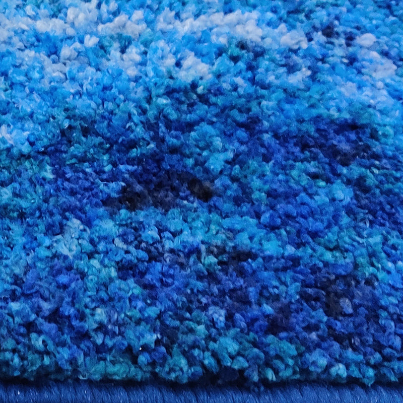 Baird Abstract Micro Fiber Runner Rug - Blue media 5