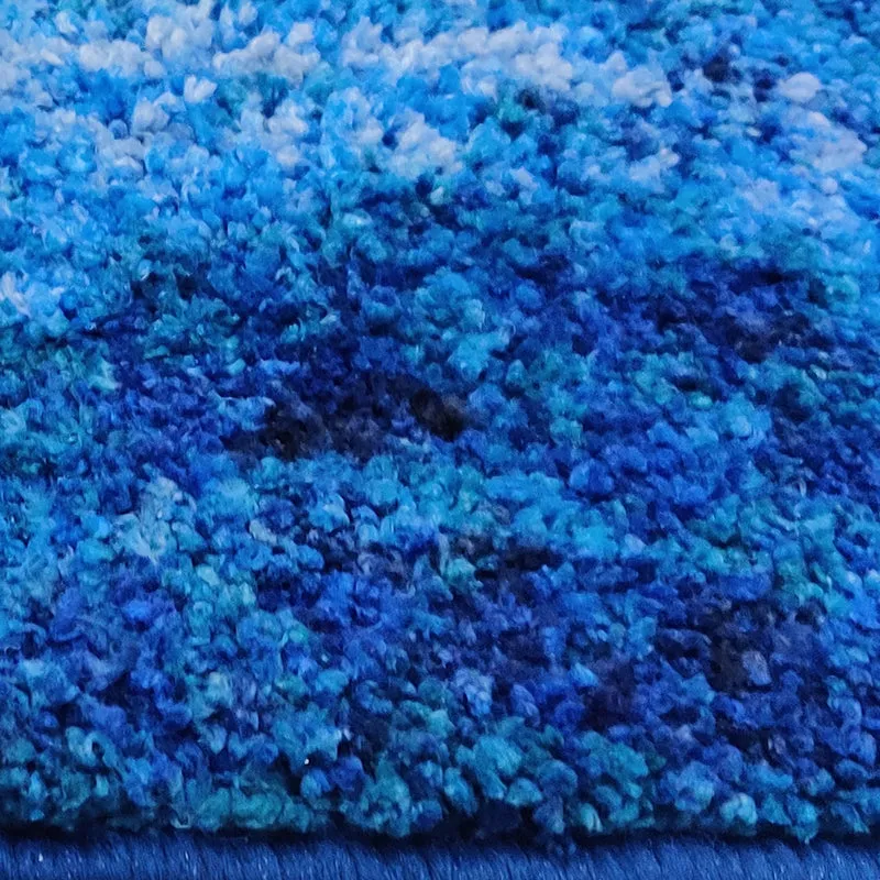 Baird Abstract Micro Fiber Runner Rug - Blue media 5