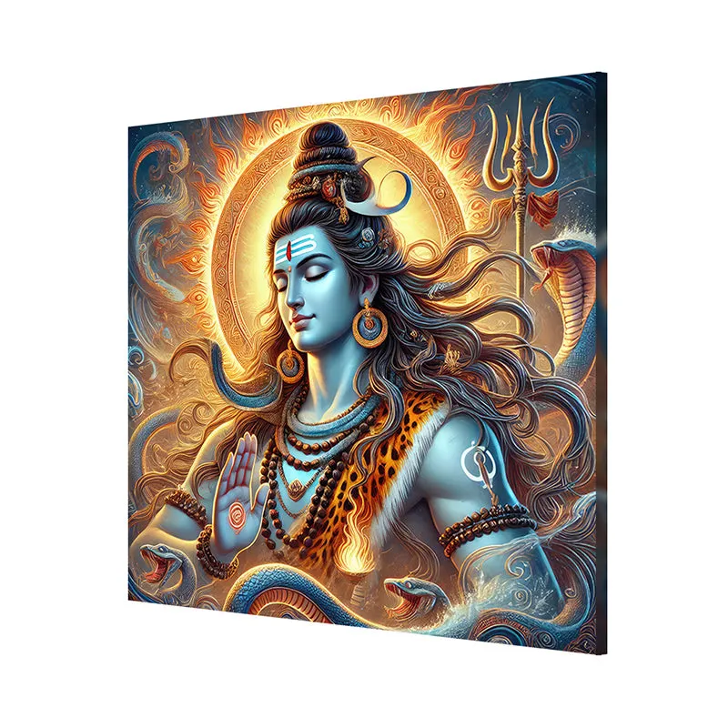 Shiva Dyana Poly Canvas Wall Painting media 5