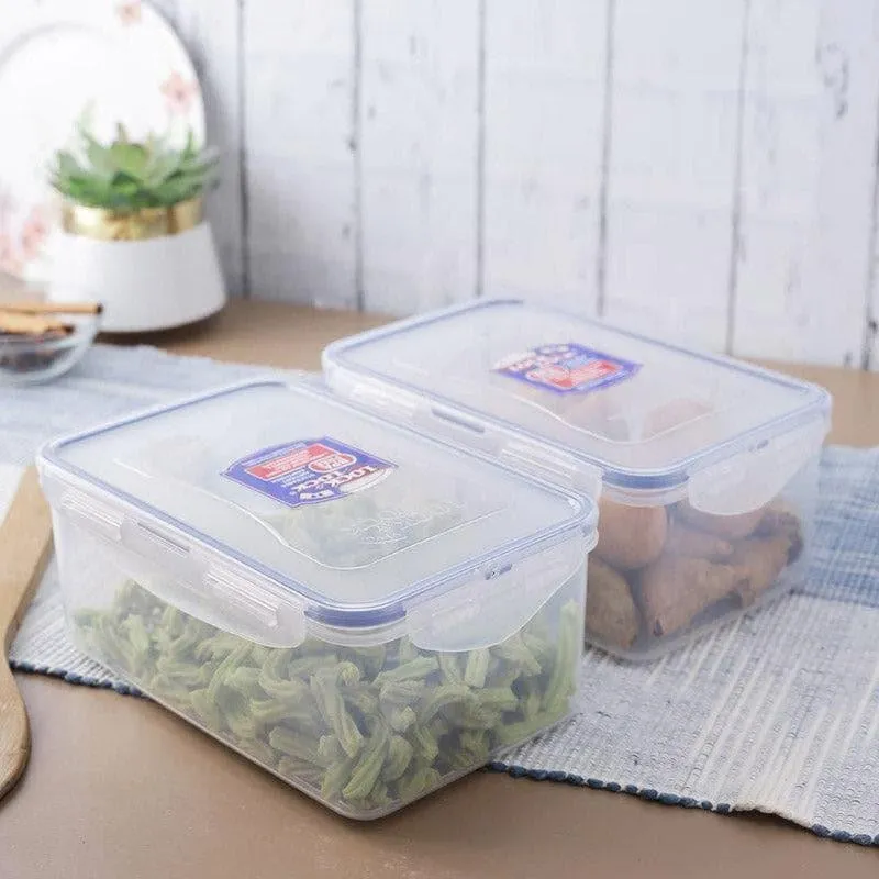 Delight Bites Rectangle Lunch Box (1400 ML) - Set Of Two media 1