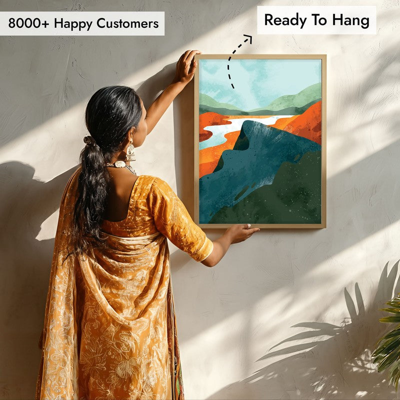 Ethereal Bliss Archival Canvas Wall Art - Natural Brown Frame media 7