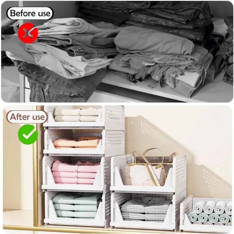 Elegant Stackable Wardrobe Organizer - Set of Eight media 3