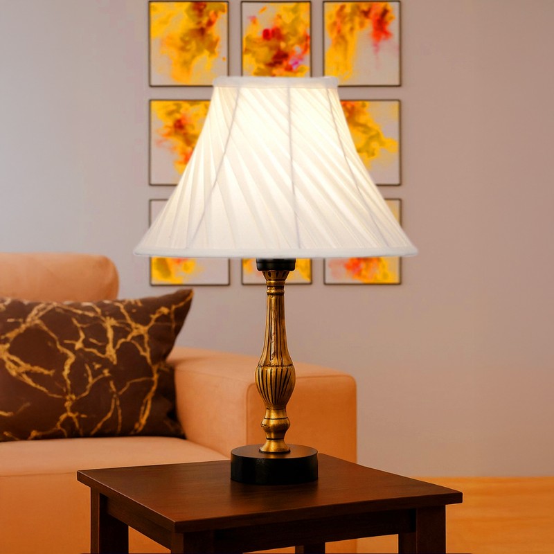 Aurelo Alyn Wooden Table Lamp - OffWhite media 3