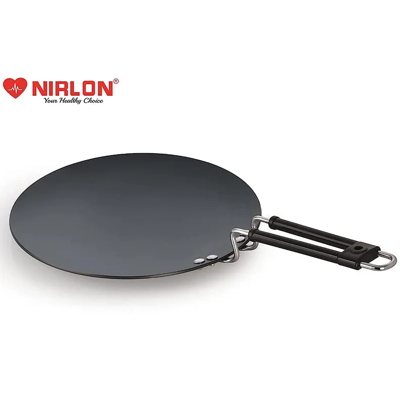 Nirlon Hard Anodized Non-Stick Aluminum Roti Tawa - 10 Inches media 1