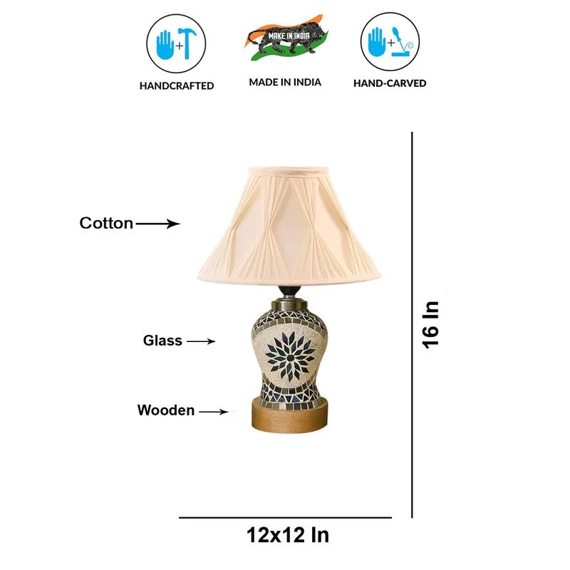 Floranira Smocked Wooden Table Lamp - Multicolor media 9