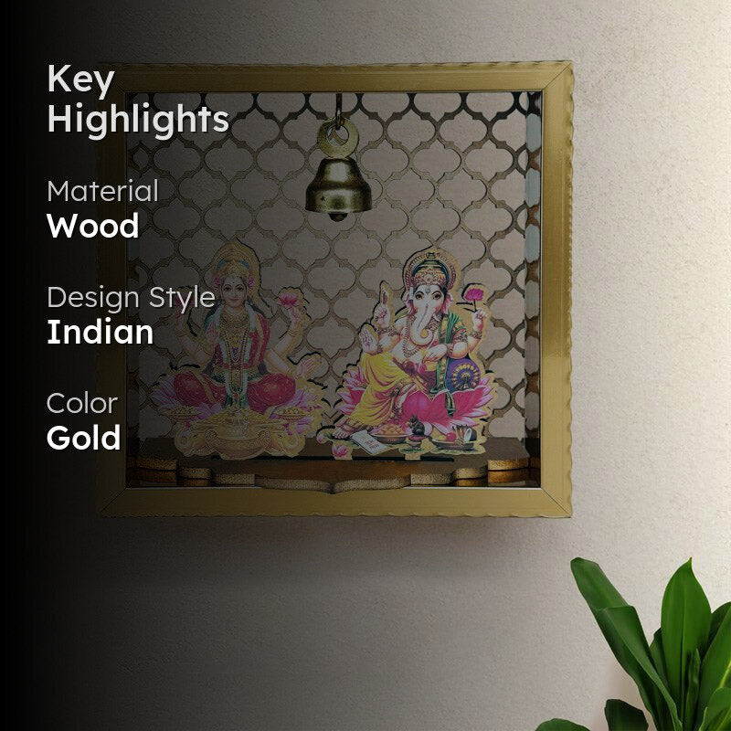 Ganesha Saraswati Wall Mounted Mandir media 2