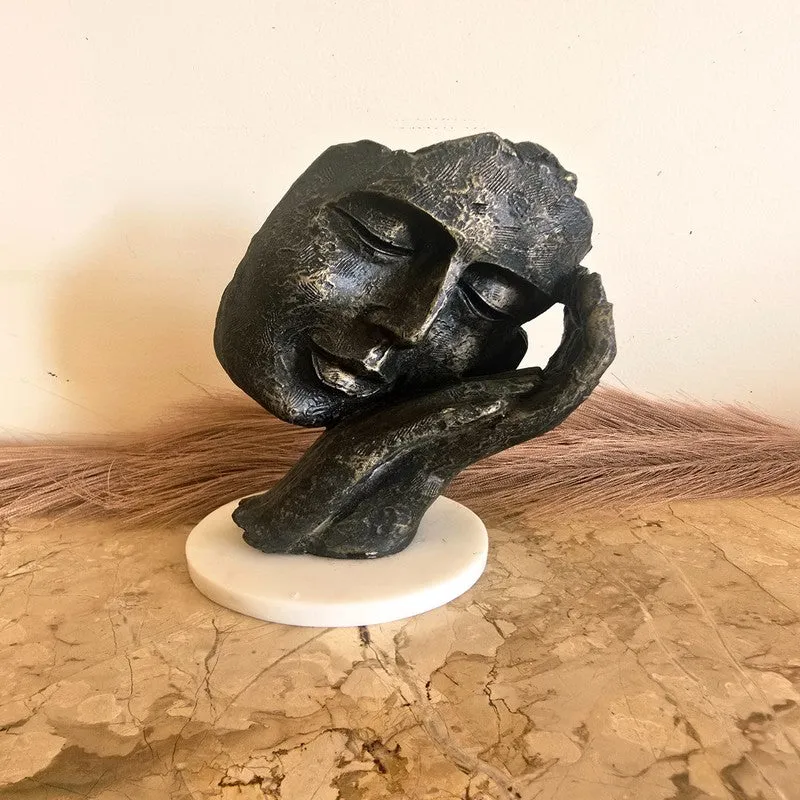Artistic Face Dcor Showpiece media 5