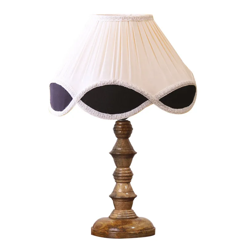 Valencia Timber Wooden Table Lamp - White,Brown media 6