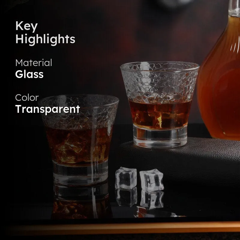 Crackle Stone Whiskey Tumblers (240 mL Each) - Set Of Two media 2