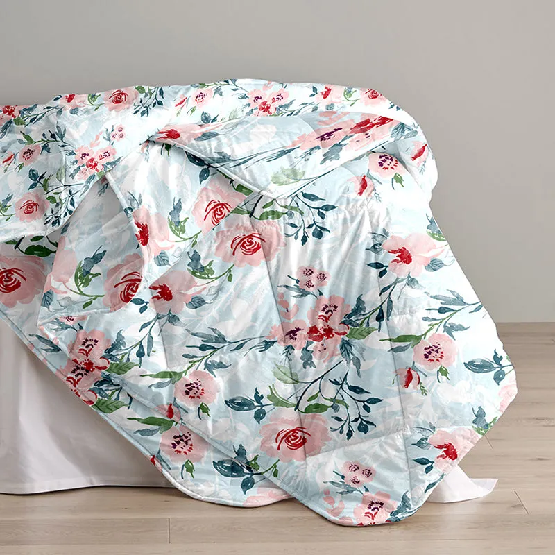 Rosina Floral Cotton Comforter (Pink) - 180 GSM - 6
