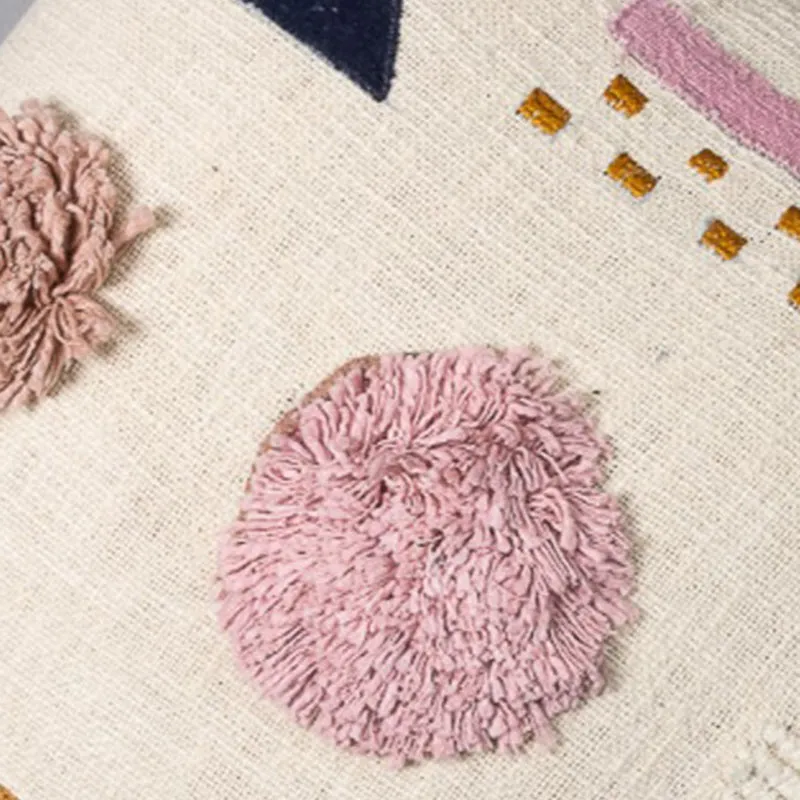 Pom Pom Touch Embroidered Cushion Cover media 4