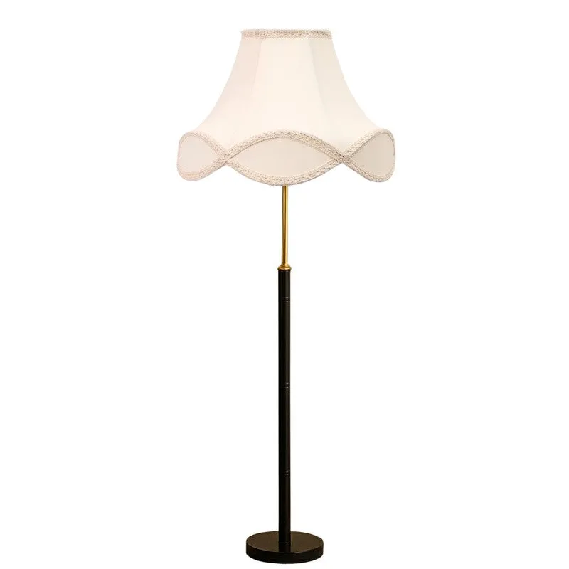 Bronze Arc Wooden Floor Lamp - White media 5