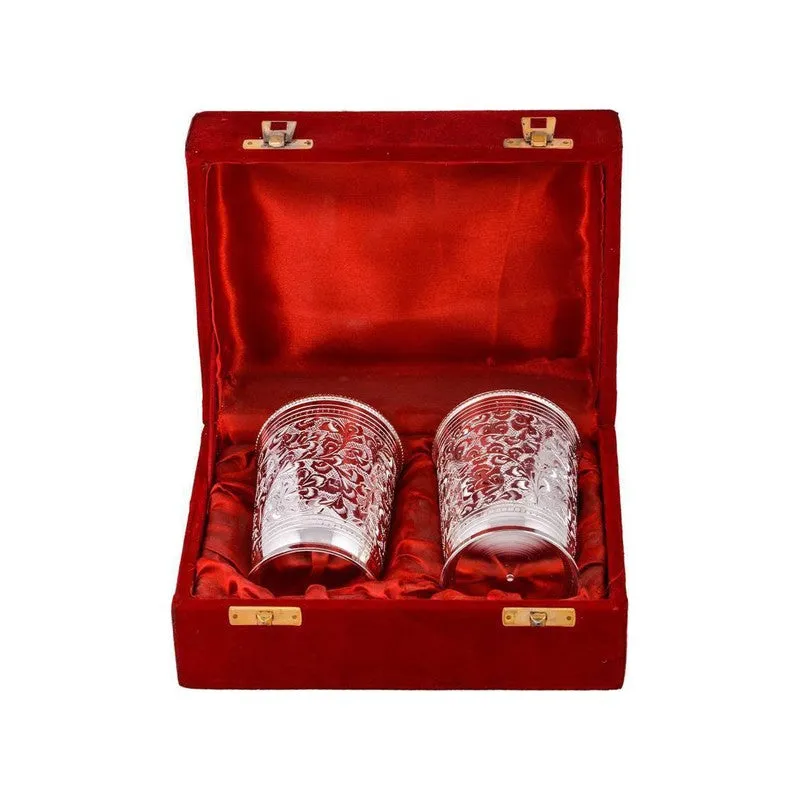BrightSip Silver (Plated Drinking Glass (300 Ml Each) - Three Piece Set media 7