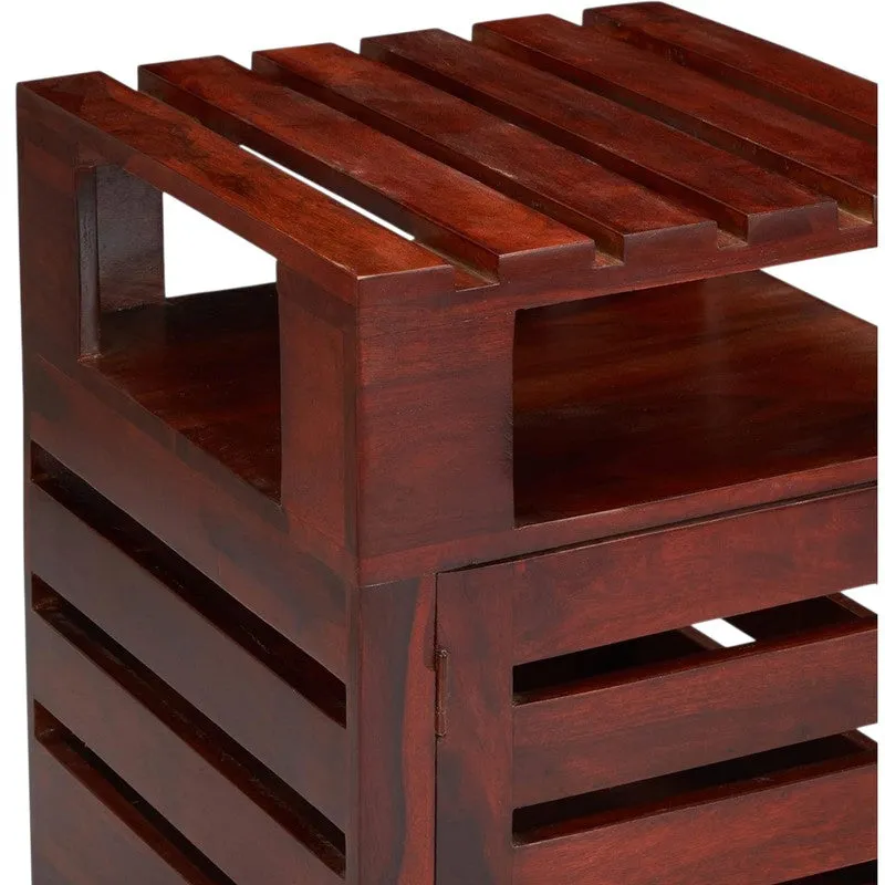 Wverix Sheesham Wooden Side & Bedside Table - Deep Brown media 7