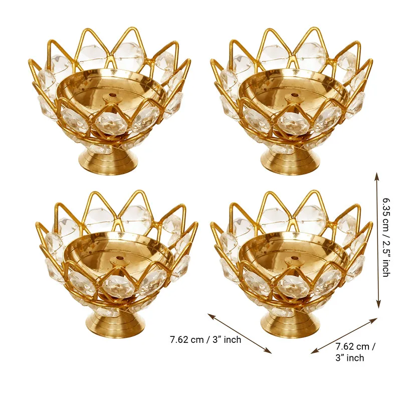 Kamala Crystal Festive Diya - Set Of Six media 6
