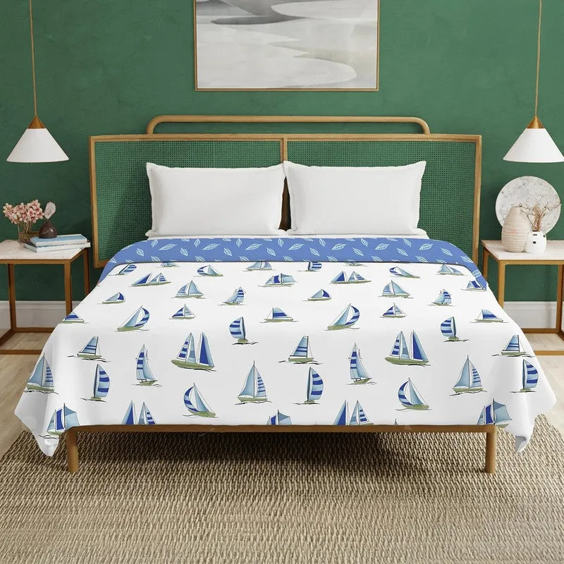 Urban Space Seaside Boat Reversible Blanket - Blue media 3