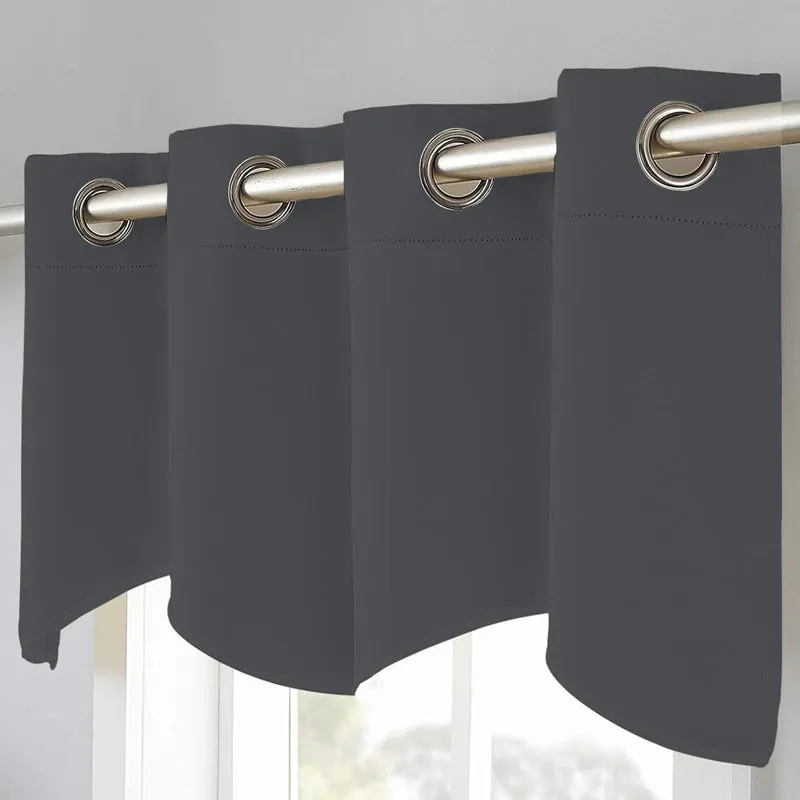 Vienna Pleated Curtain Valance (Grey) - Set Of Two media 3