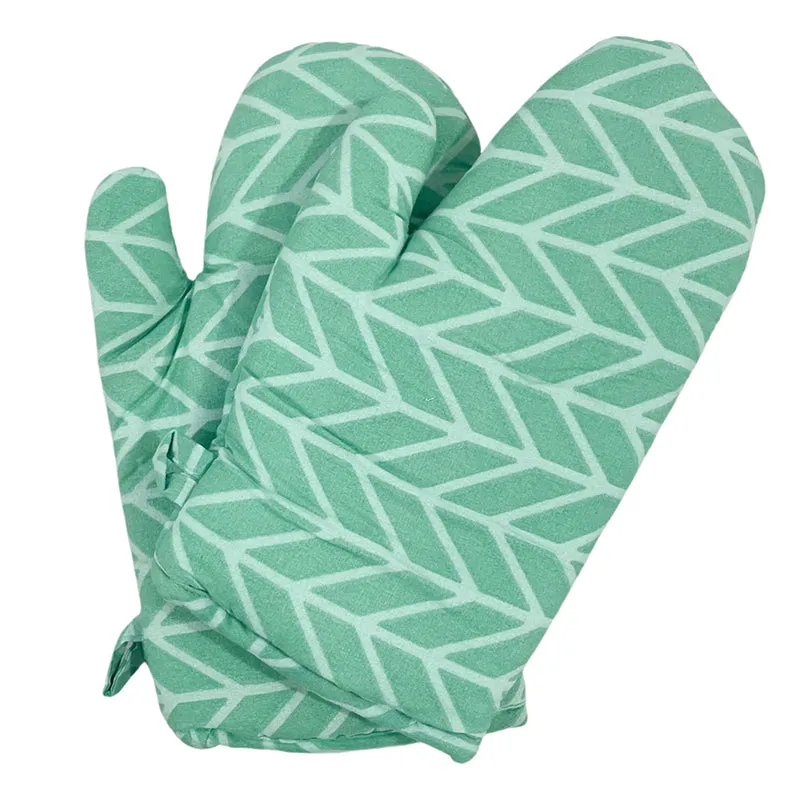 Swayam Chevron Grip Kitchen Gloves (Green) - Set Of Two media 5