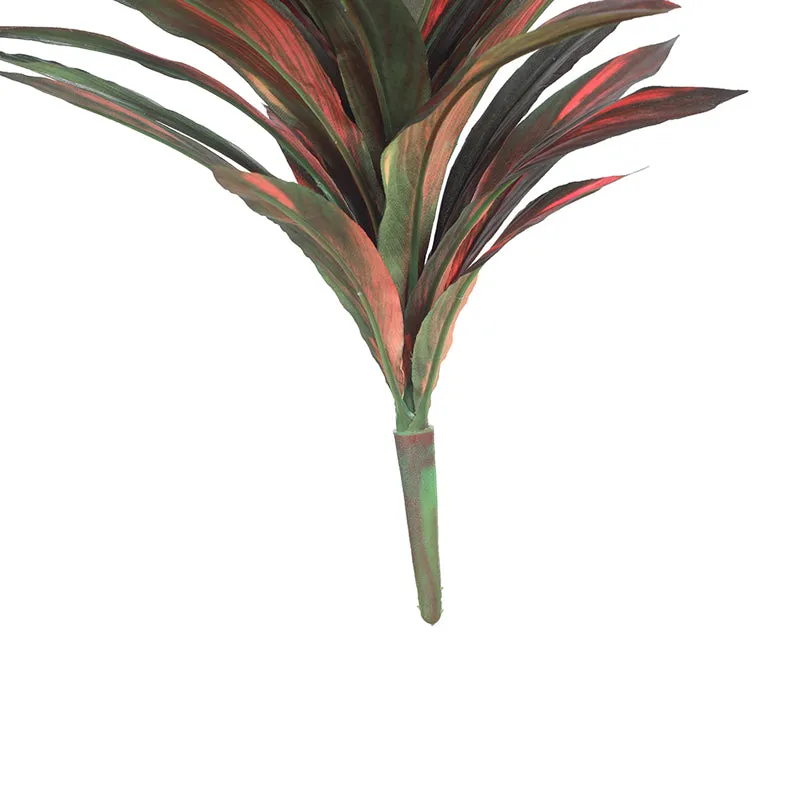 Lush Oasis Artificial Plant With Black Plastic Pot - Red media 5