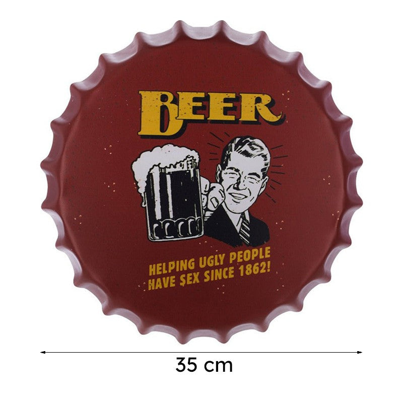 Beer Helping Bottle Cap Metal Wall Accent media 8