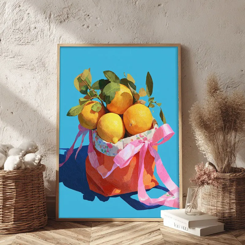 Zesty Vivid Canvas Wall Painting - Brown Frame media 3
