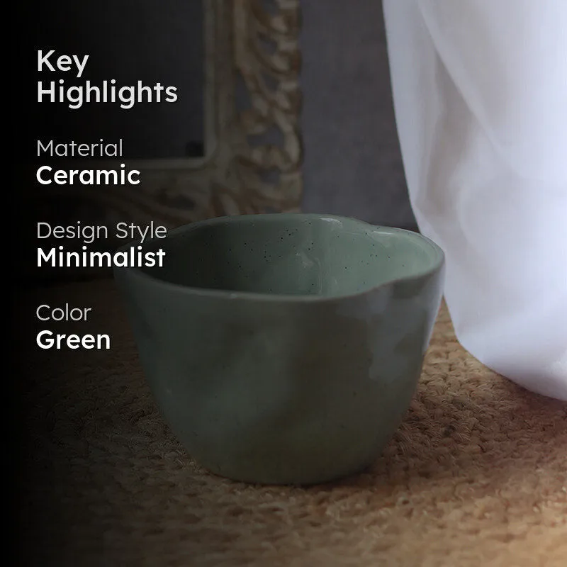 Oneira Ceramic Snack Bowl (Green) - 300 mL media 2