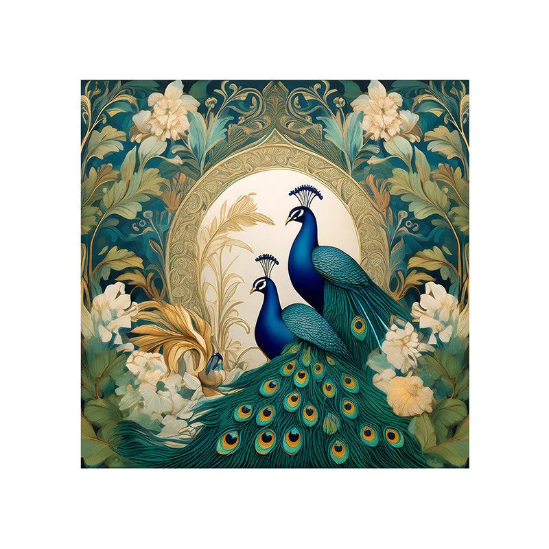 Majestic Mayura In Bloom Wall Painting media 4