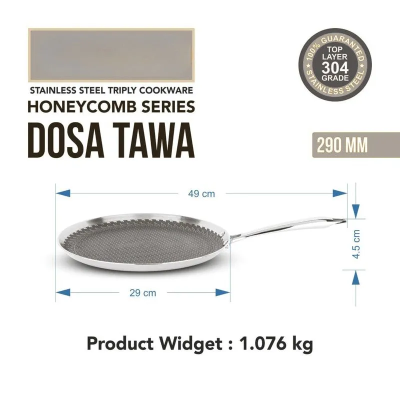 Preserving Haneycomb Triply Dosa Tawa - 29 cm media 7